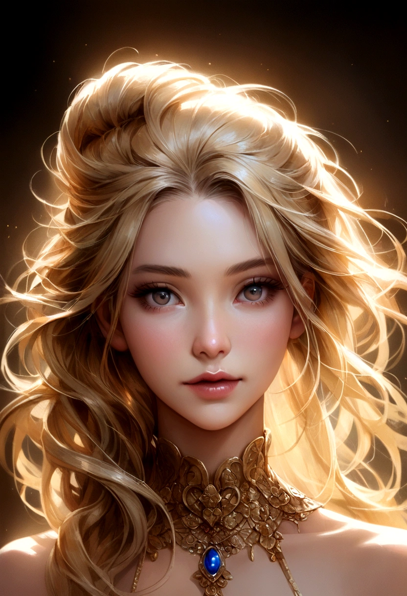blonde woman without makeup ultra realistic
