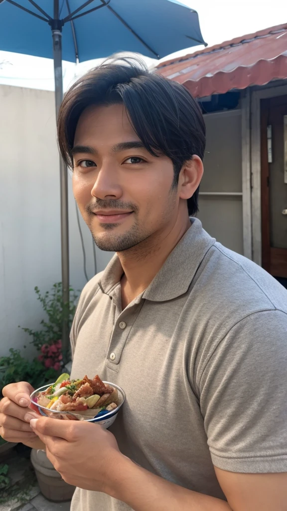 Refreshing man in his 40s、Short Hair、Chinese meat、Beardless 2D