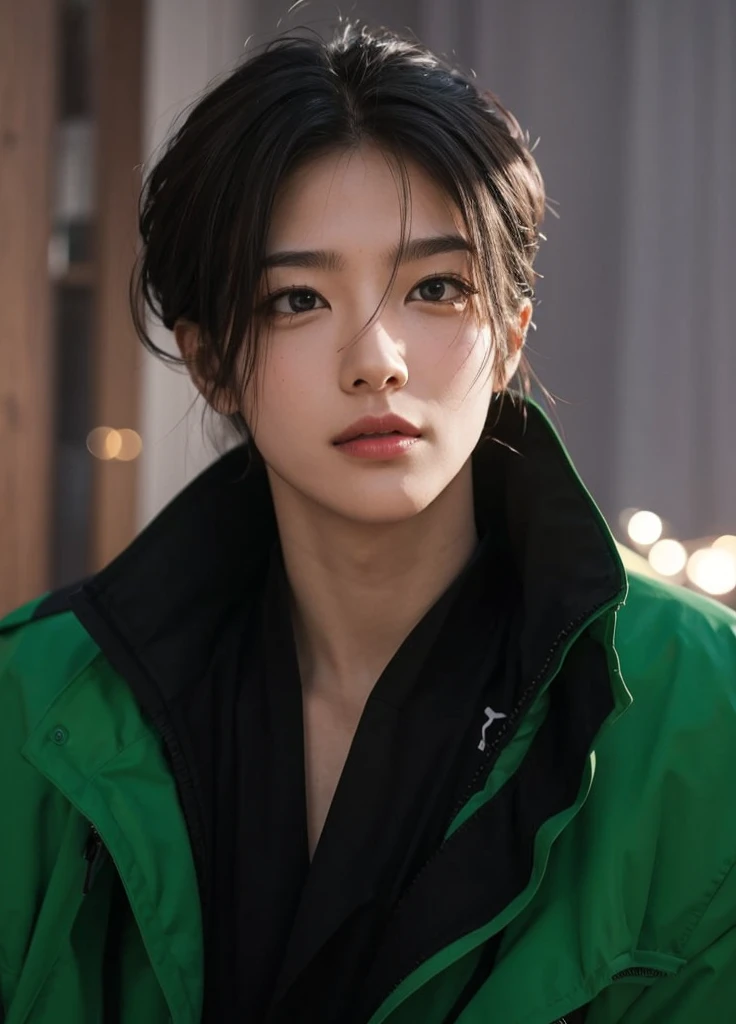 green jacket