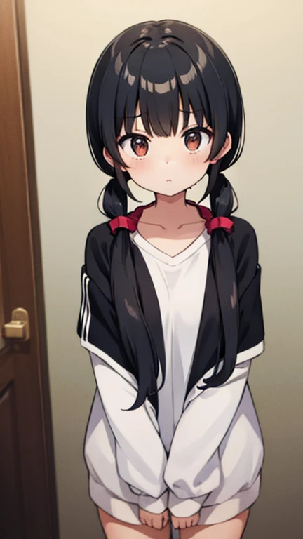 Black hair twin tails、tits、A sneak peek