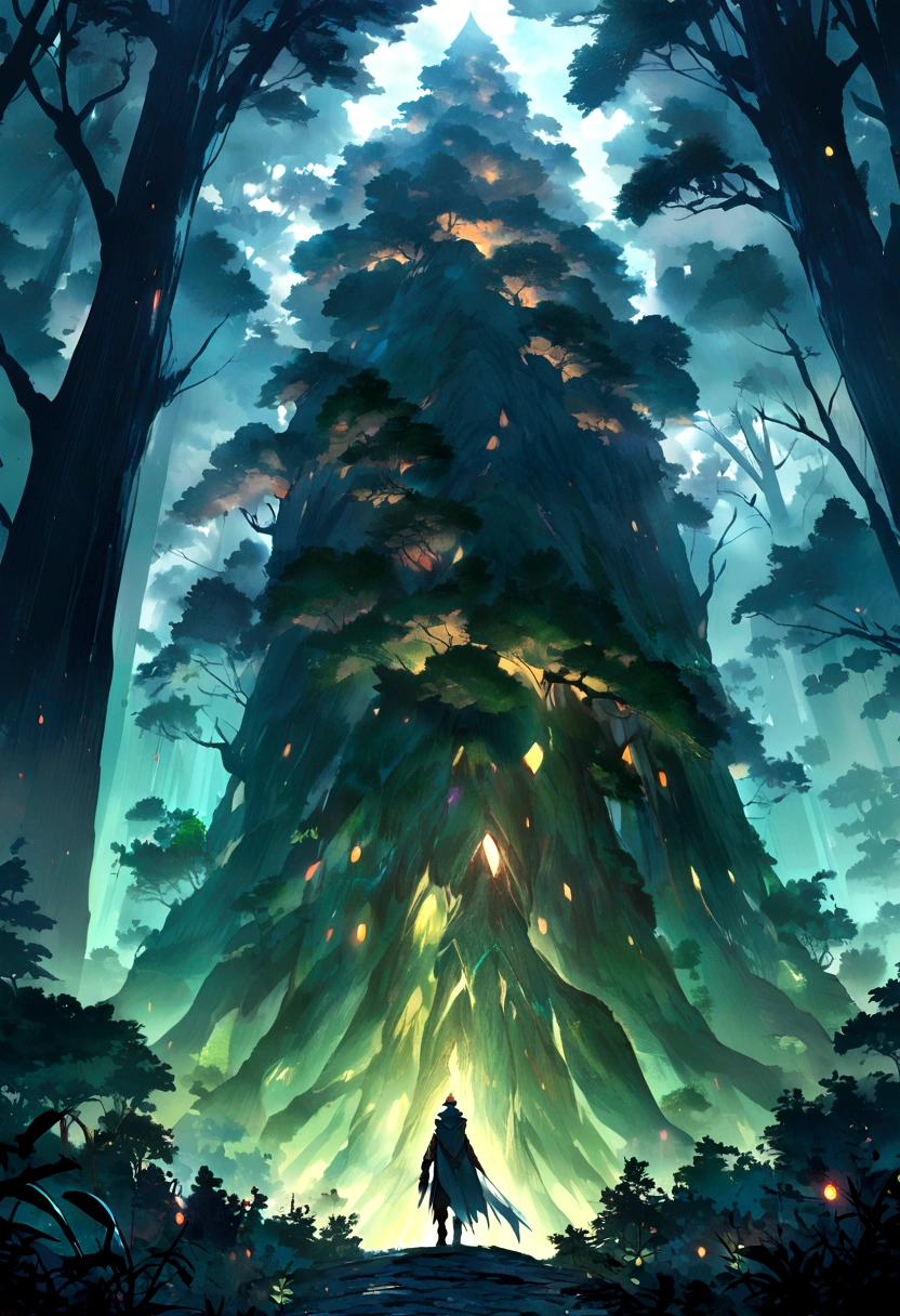 An giant ent walking in a dense forest