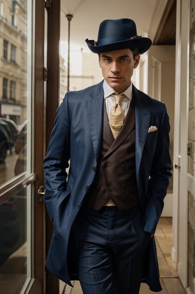 “...Cut in the latest fashion,
Like a London dandy dressed - And finally saw the light&quot;.