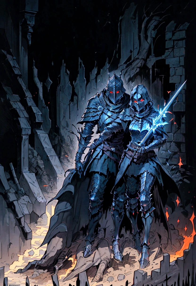 arafed knight with a sword in a dark room with flames, dark souls knight, the dark souls knight, dark souls style, dark souls art, dark souls concept art, dark souls inspired, dark souls art style, dark souls vibe, darksouls concept art, fallen knight, dark soul concept art, in style of dark souls 3, dark souls colour scheme