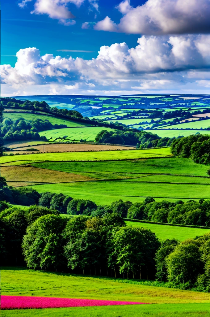 Original landscape,Sky and clouds,Tyndall effect,A country road,Colorful hot air balloon,High quality desktop wallpaper, Verdant forest, Detailed field properties, Beautiful English countryside, Stunning scenery, Rolling Hills, Landscape Wallpaper, Lush countryside, Green forests, Stunning scenery, Green fields in the background, High quality wallpaper, Beautiful wallpapers,Ultra high quality,Ultra HD,Ultra-high resolution