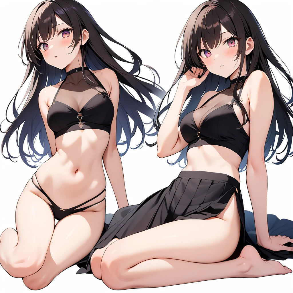 16k works,Highest quality,18-year-old,No background.White background only,whole body、Kneel,Dynamic and sexy pose, One person, Beautiful Face,, Symmetrical eyes, Perfect body, Good balance、 Perfect body、裸にwhole bodyに包帯を巻いた女性