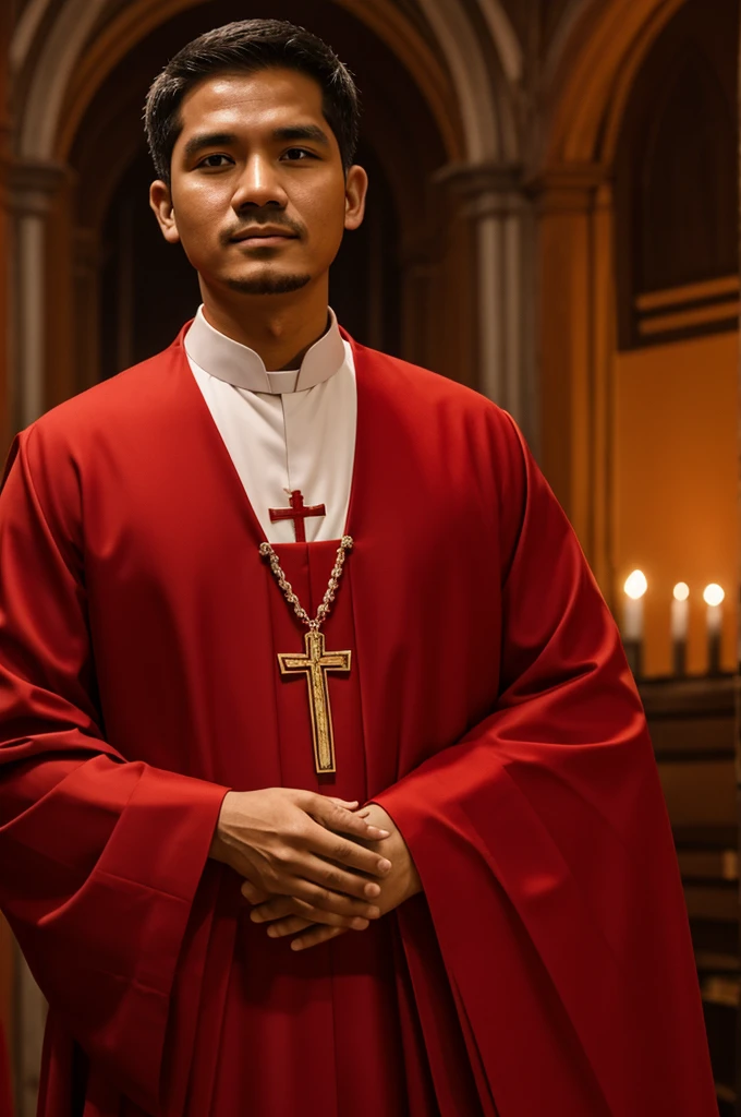 Manchay puyto a priest with the inert body of his beloved Who has a red dress