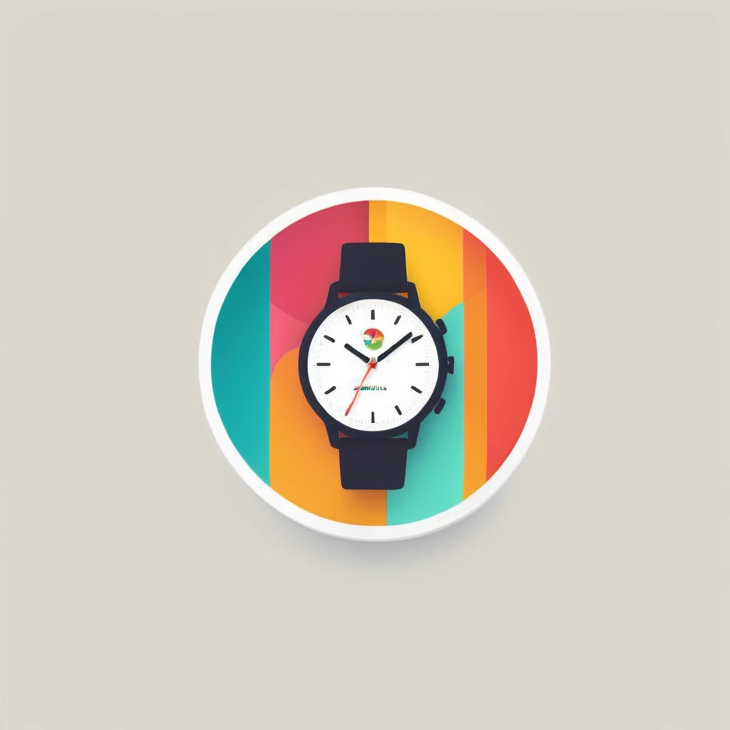 an attractive brand name logo for 'SmartPulse watch' colourful