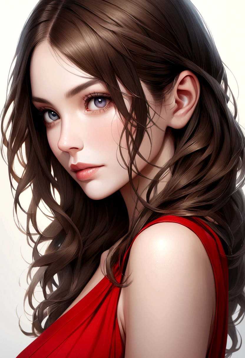 ultra realistic brunette woman