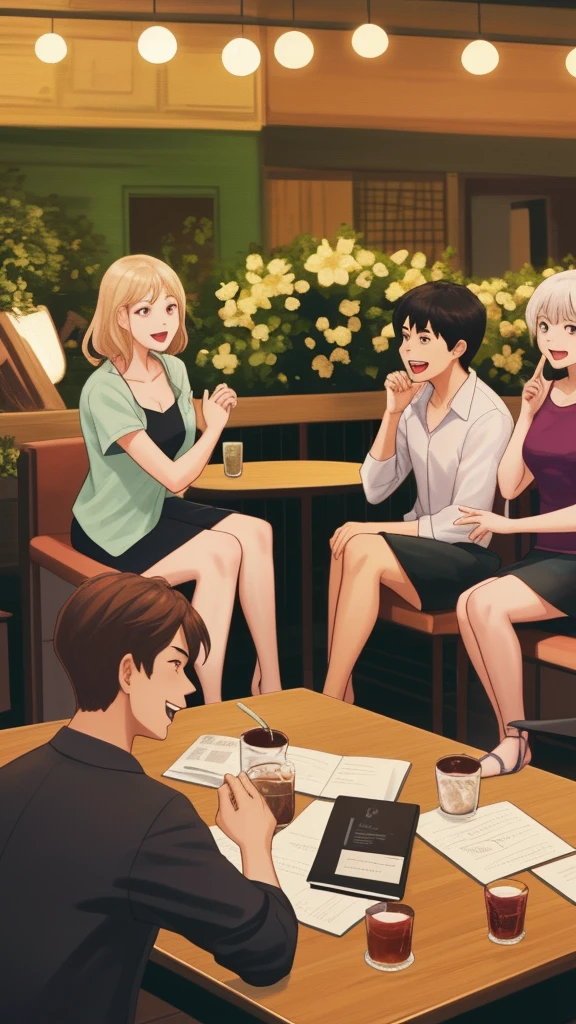 Group of friends talking