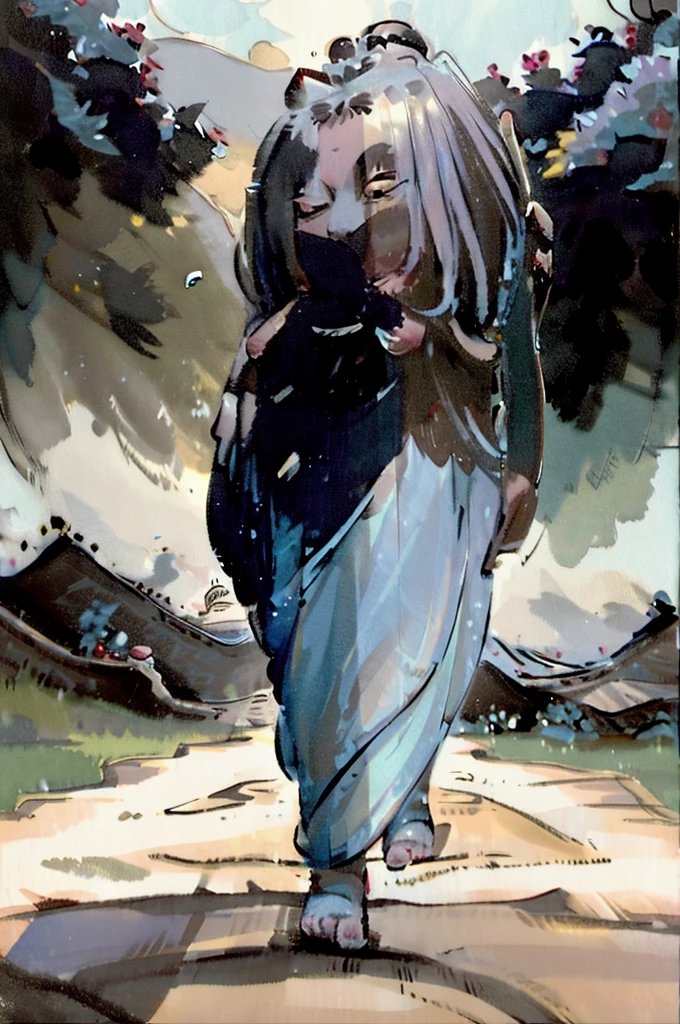 Create a high-quality digital artwork in the traditional Ukiyo-e style. The scene should depict a serene and joyful Buddha dancing on the back of a hippo running through a meadow. Capture the vibrant and delicate hues typical of Ukiyo-e prints. Ensure that Buddha's expression is very cheerful and serene, and pay close attention to fine details and textures to evoke the intricate craftsmanship