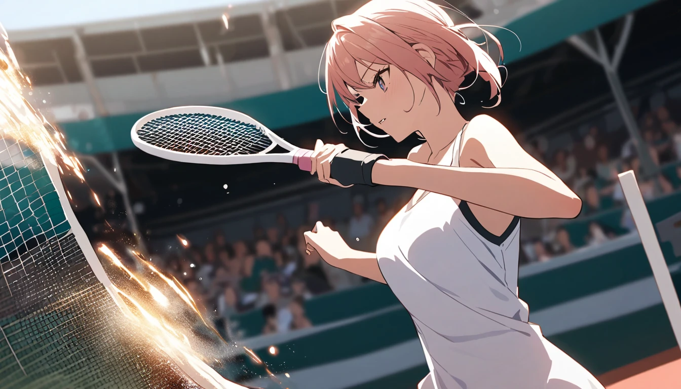Woman playing tennis