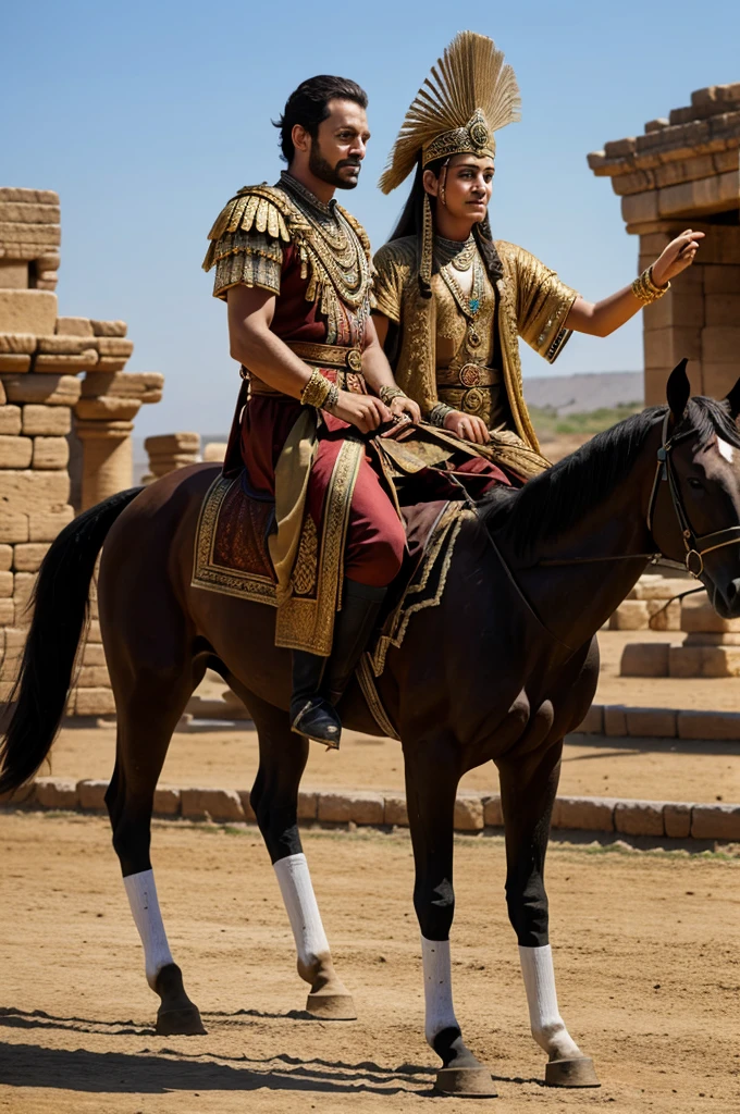 Ancient kings decorated horse