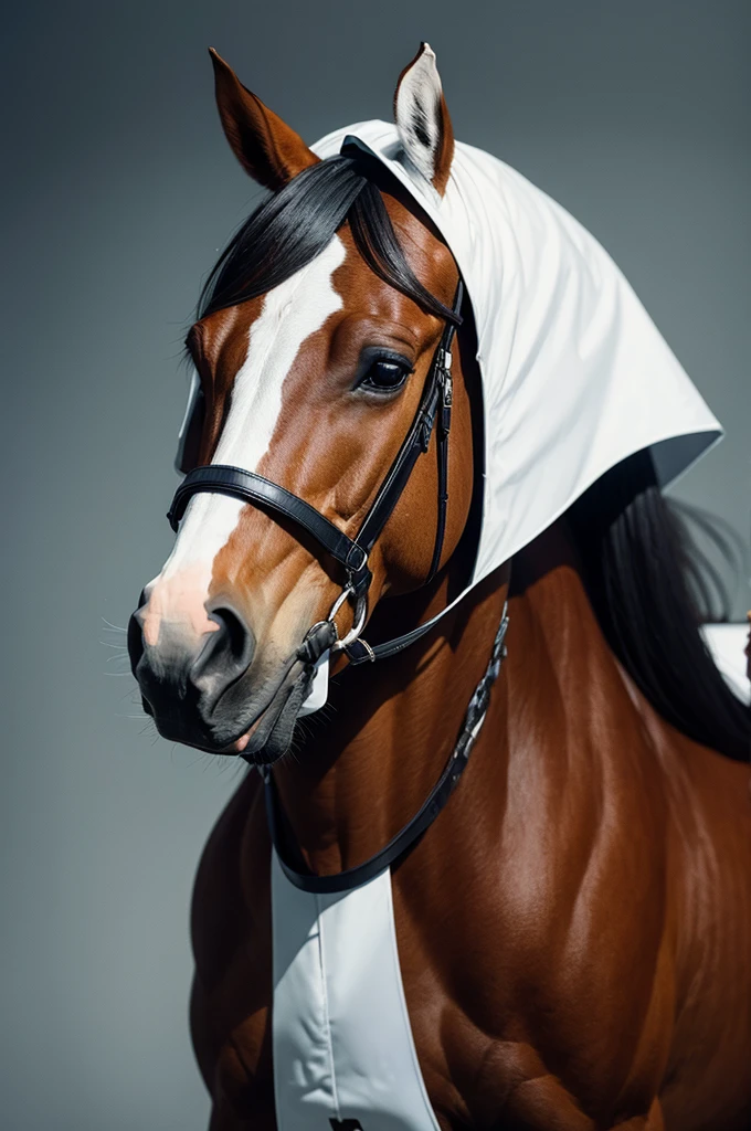 Horse dressed as ghostface