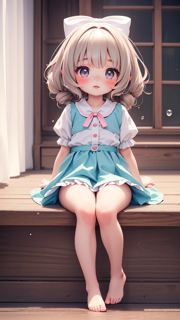 ((petite bishojo, 2girls)), ((kawaii lolie)), ((watery eyes)), ((masterpiece)), (top quality), ((hyper detailed)), (beautiful and aesthetic), (exquisite), (depth), (super detailed skin), (high standard), ((high resolution)), (perfect anatomy), (full body), (blush), (lipstick), (bare foot), (own room), (big bow in hair), ((jk, wariza)), ((lesbian, waiting kiss))