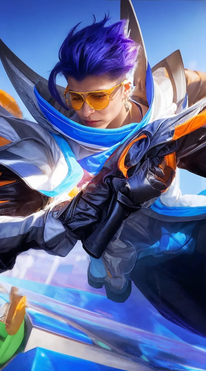 This striking image presents a youthful, charismatic individual exuding a captivating blend of style and self-assurance. The subject's defining features, including his sharply styled dark hair and piercing gaze, create an alluring, almost mysterious presence.

Dressed in a tailored, checkered suit jacket that sports a bold, pineapple-inspired patch, the subject's attire reflects a keen fashion sense and a playful, confident spirit. The contrasting textures and patterns of the jacket and his partially exposed torso accentuate his athletic, toned physique, adding to the overall visual appeal.

The subject's posture, with one hand casually resting on his face, conveys a sense of casual elegance and introspection, inviting the viewer to imagine the thoughts and experiences that have shaped this individual. The warm, subdued lighting and the rich, textured background create a captivating, cinematic atmosphere, heightening the portrait's sense of depth and emotional resonance.

This image is a testament to the subject's magnetism and the photographer's skill in capturing a moment that celebrates the individual's unique blend of style, charisma, and inner complexity. The viewer is left intrigued and drawn into the narrative, eager to learn more about this captivating protagonist.