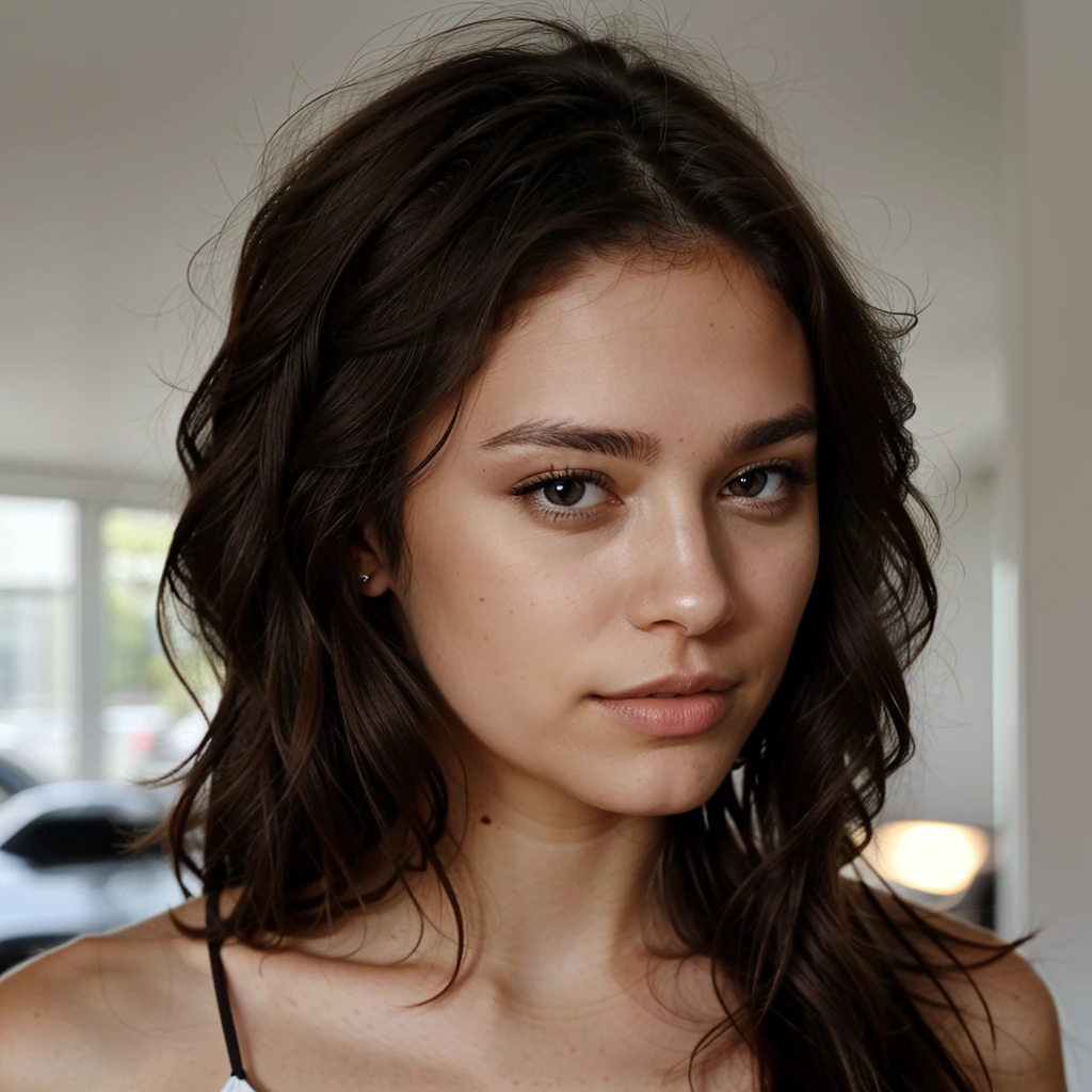 1 woman,22 ans , of wave cheveux, dark brown eyes, profil