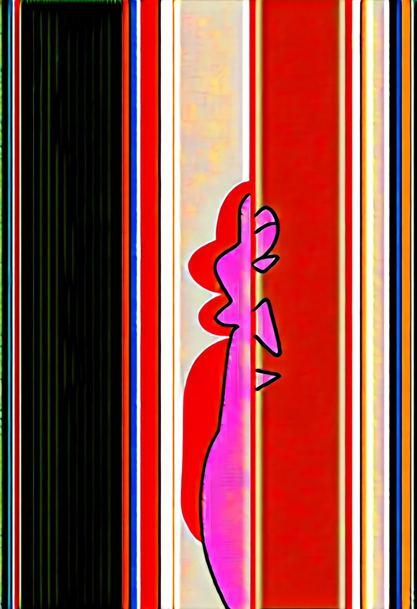 Jessica Rabbit is saying goodbye to a fat young man who is going to work, she has big tits and a big ass, she is naked and only wears a light blue apron, they are at the exit door of the house, he is wearing a shirt and a tie and holds a portfolio