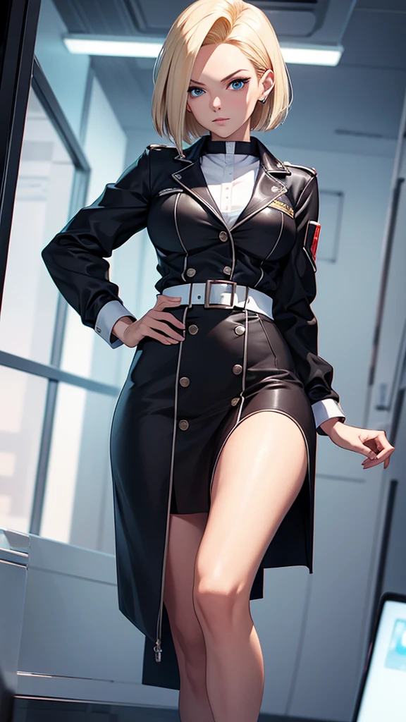 8k, android 18,Dressed as a secretary