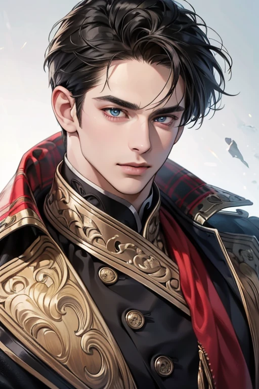(best quality,4k,8k,highres,masterpiece:1.2),ultra-detailed,(realistic,photorealistic,photo-realistic:1.37),30 year old man,3 day beard,handsome anime,portraits,strong,masculine,dark hair,sharp jawline,mesmerizing eyes,perfectly styled hair,cool anime outfit,confident expression,vibrant colors,dynamic lighting, CEO and expression smile in love.
