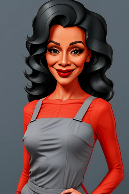 cartoon woman with and overalls in front of a gray background, cartoon artstyle, cartoon digital art, in cartoon style, caricature, caricature style, digital art cartoon, cartoon digital painting, cartoon portrait , caricature illustration, caricature!!!, shaded cel!!!, cartoon rendering, cartoon art, shaded cel:15, cartoon art style, cartoon character, 8k