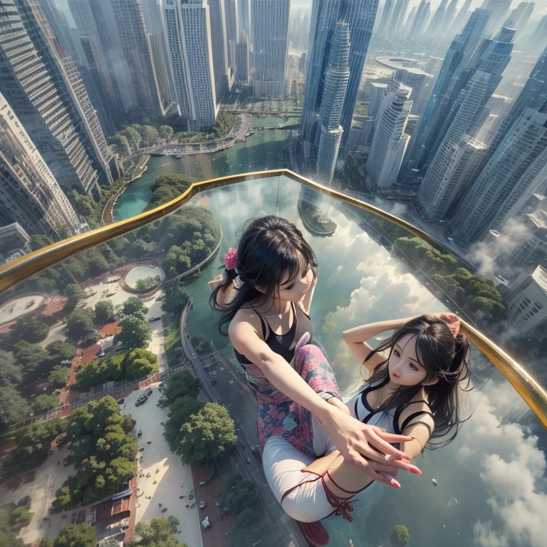 280th floor infinity pool,The tallest building in the urban forest, {Around bonsai|Luo Han Song|coconut palms|tulips|Rose flower}, ExtermlyDetaild(ProfessionlPhoto of Girls floating in the sky:1.37)(Masterpiece 8K TopQuality:1.2), {Leaky shoulders|Cocked buttocks|Natural soft light|Mid-range lens|sexy girl pose,|Very sexy pose|Tease|The urethral meatus is pronounced|acrobatic pose|elegant floating pose|Perfect dynamic pose|dramatic powerful pose|very artistic poses|powerful posin|gdoing splits and stretching|Cocked buttocks} BREAK beautiful graceful Detailed impeccable PearlSkin texture {HiddenHand|Corrected BabyLikeHand|Perfect Limbs}