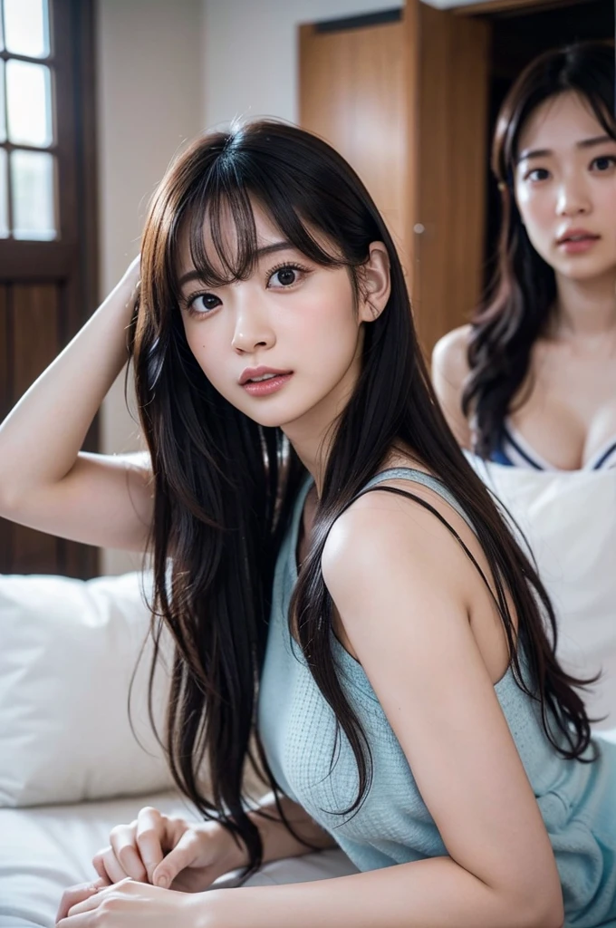 6 people、8K、Ultra Detail、Photorealistic、High resolution、Realistic and accurate depiction、Realistic and accurate human anatomy、Highest quality、Japanese threesome sex(3 women and 3 men)、Mr.々Looks、エロい6 people組カップル、passionate sex、Sex Partner、During sexual intercourse
