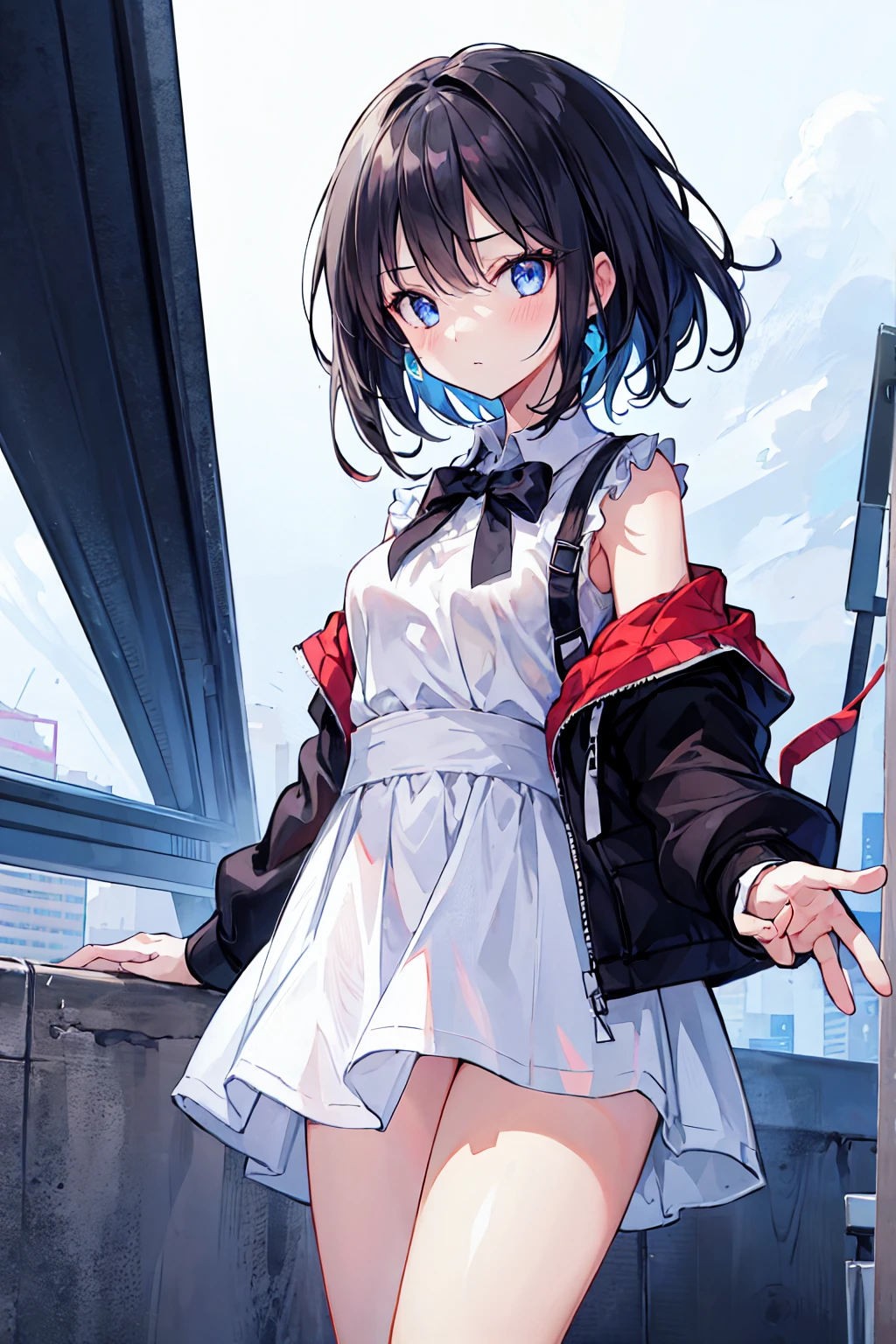 Highest quality,Detailed Background,girl,Black Hair,Small breasts