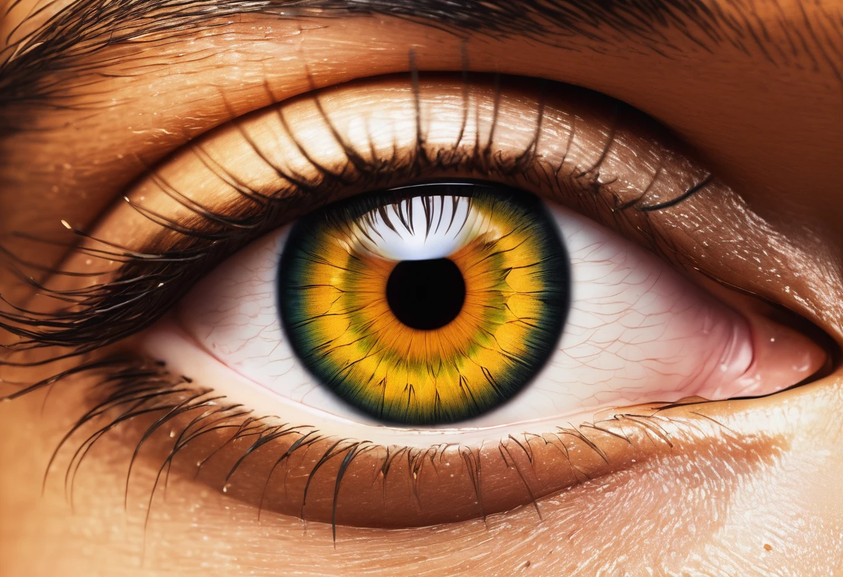 an image of an archer, within  an iris of a feline eye  high details, best quality, 16k, [ultra detailed], masterpiece, best quality, (extremely detailed), dynamic angle, full body shot, 