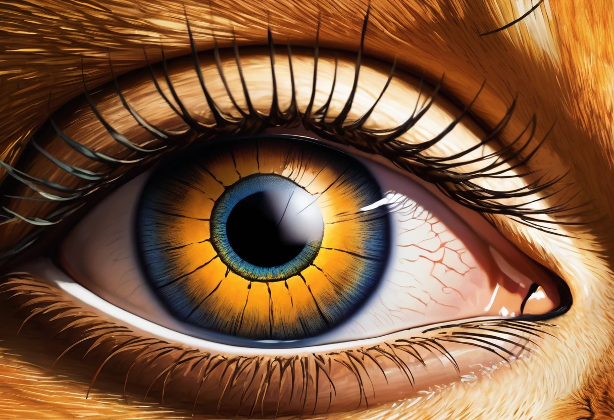 an (image of an archer: 1.5), within  an iris of a feline eye  high details, best quality, 16k, [ultra detailed], masterpiece, best quality, (extremely detailed), dynamic angle, full body shot, 