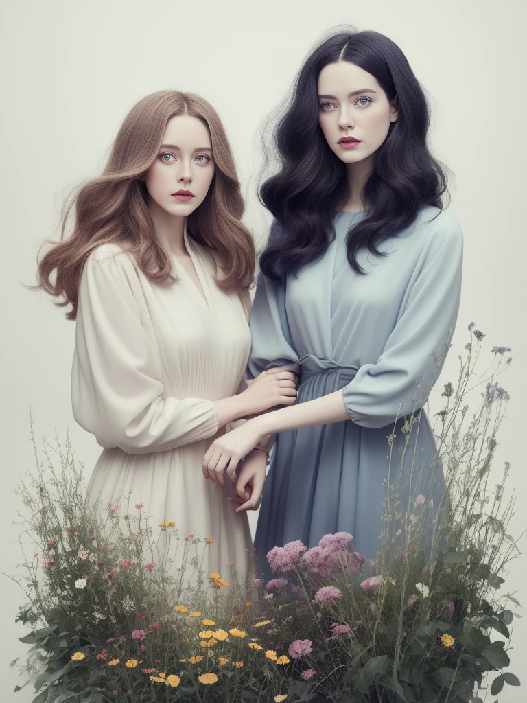 Send flowers, that woman......, Sit on a shelf....., Floral, Long cloth, Marguerite Villeneuve的清澈面容, Marguerite Villeneuve, Inspired by Magaly Villeneuve (magali villeneuve), 平面艺术家 magali villeneuve, Magaly Villeneuve and Monet, charli bowater and artgeem, Charlie Ball and Tom Bagshaw, Darius Zawadzki and Tom Bagshaw