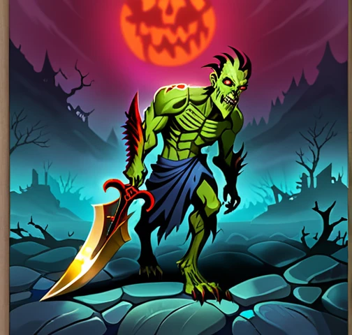 monster, zombie , fantasy weapon