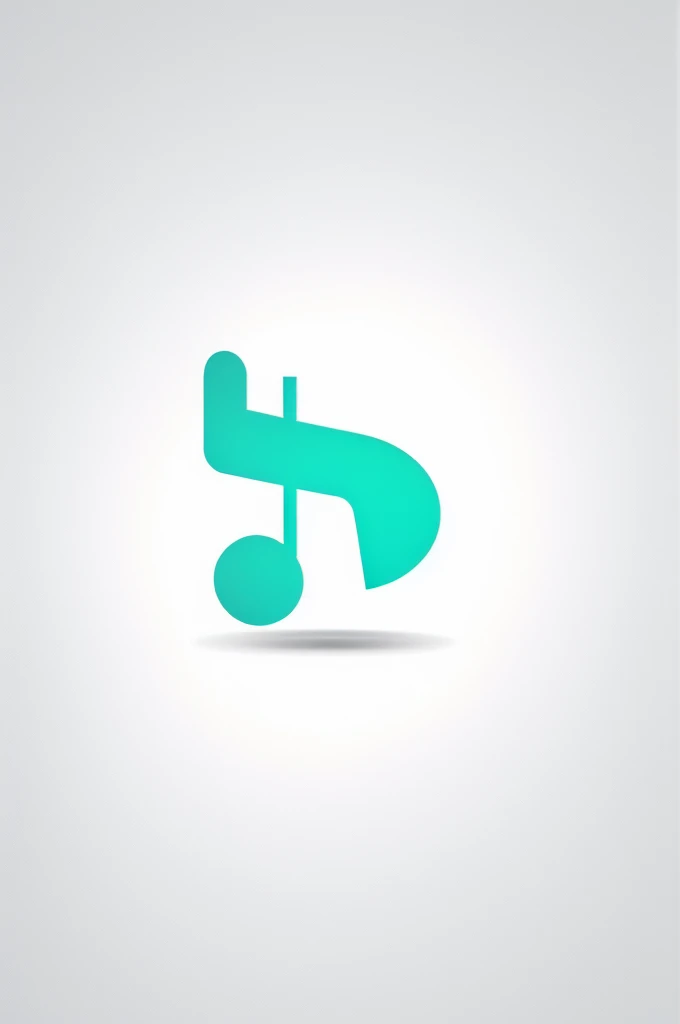 Music note logo , white background