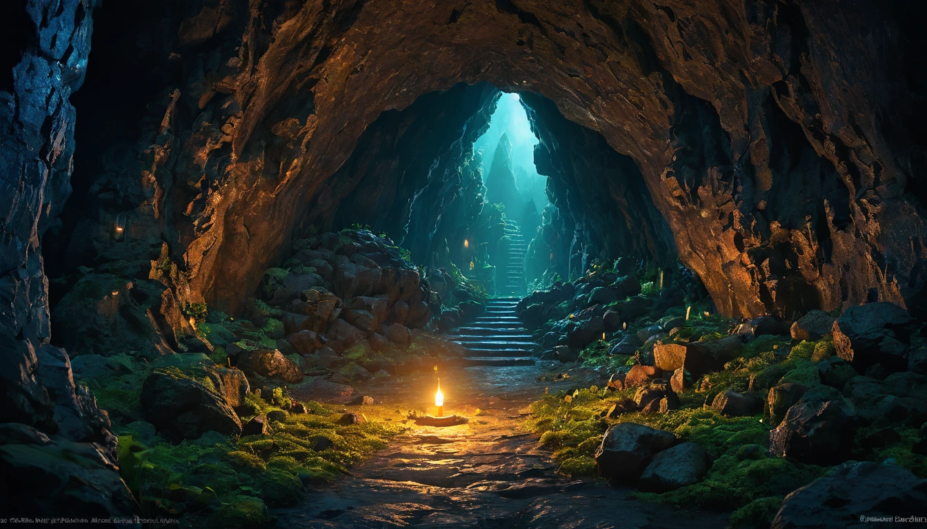 (anime, fantasy), (best quality, high resolution, depth of filed, HDR:1.2), (cave, stalagmite, goblin liar, small tunnel, isolated tunnel, dark tunnel: 1.5,), no candle, no torch, no fire, vibrant colors, spooky, enchanted, goblin totem, black magic atmosphere, extremely detailed, intricate, delicate, dark fantasy, bokeh, cinematic lighting, 8k, high quality