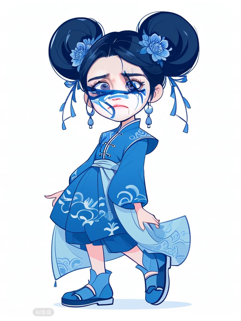 Change the expression,Sad and crying expression,big eyes,Clarity,Beautiful,Clarity