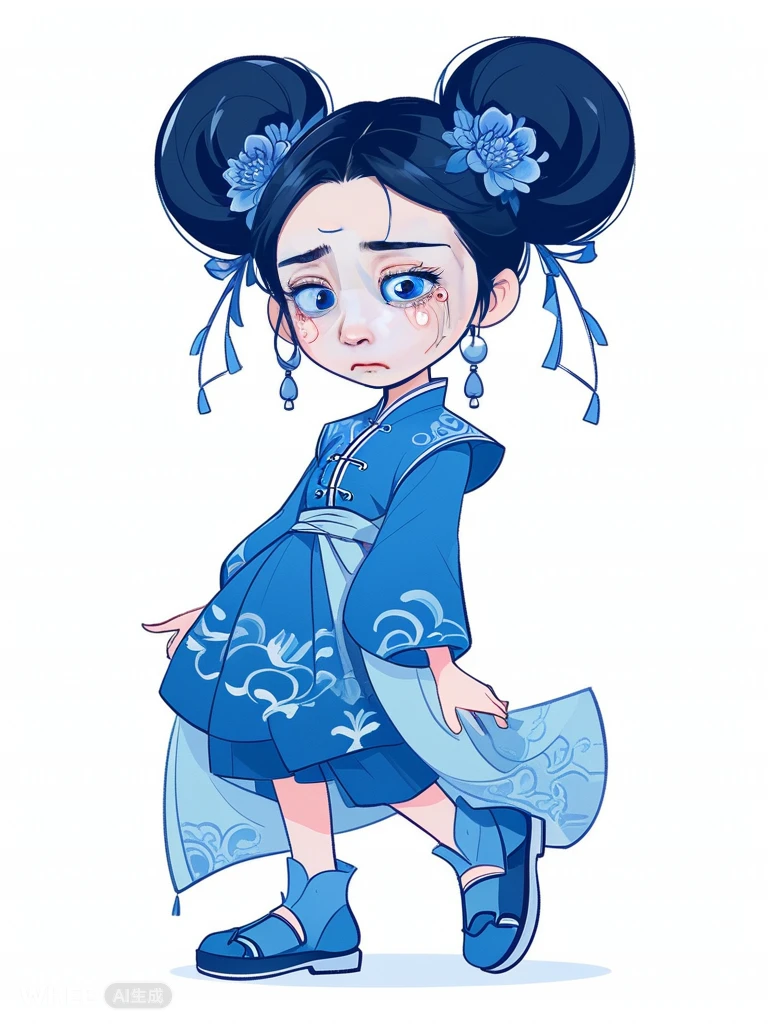 Change the expression,Sad and crying expression,big eyes,Clarity,Beautiful,Clarity