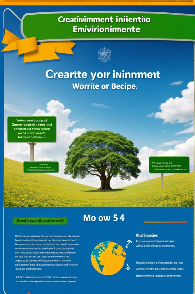 Create a ms word poster on world environment day for class 5th in english