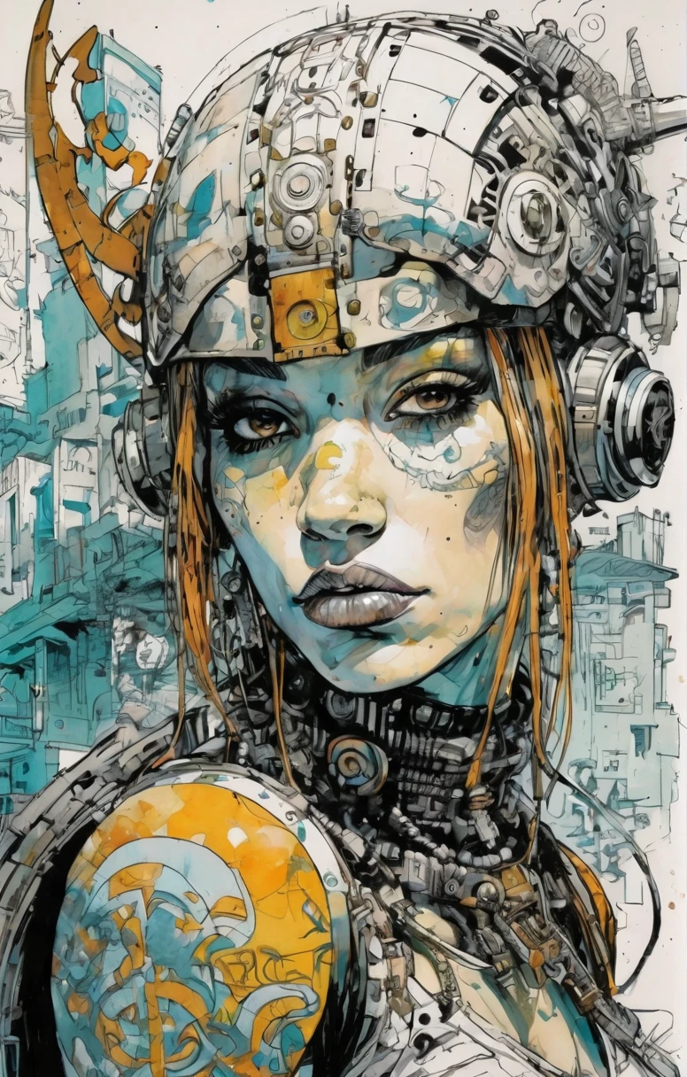 girl,Jim Mahford,Enki Bilal, Ultra Detailed, Lord peace