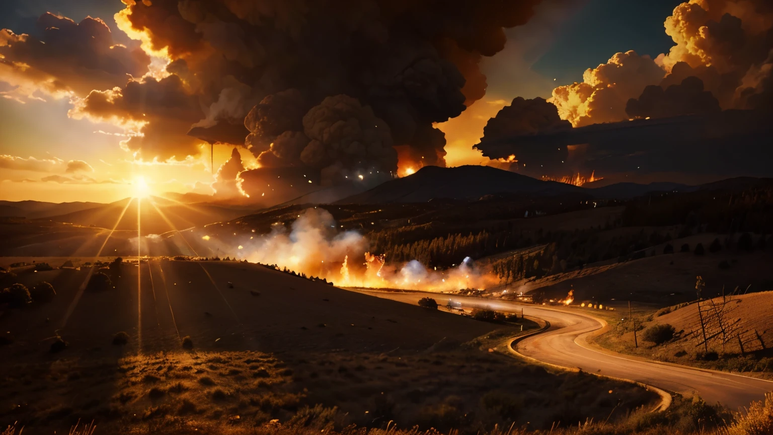 It rains down large hail and burning scorching sulfur. Sodom and Gomorrah perished, and the sulfur rained down and burned them all.