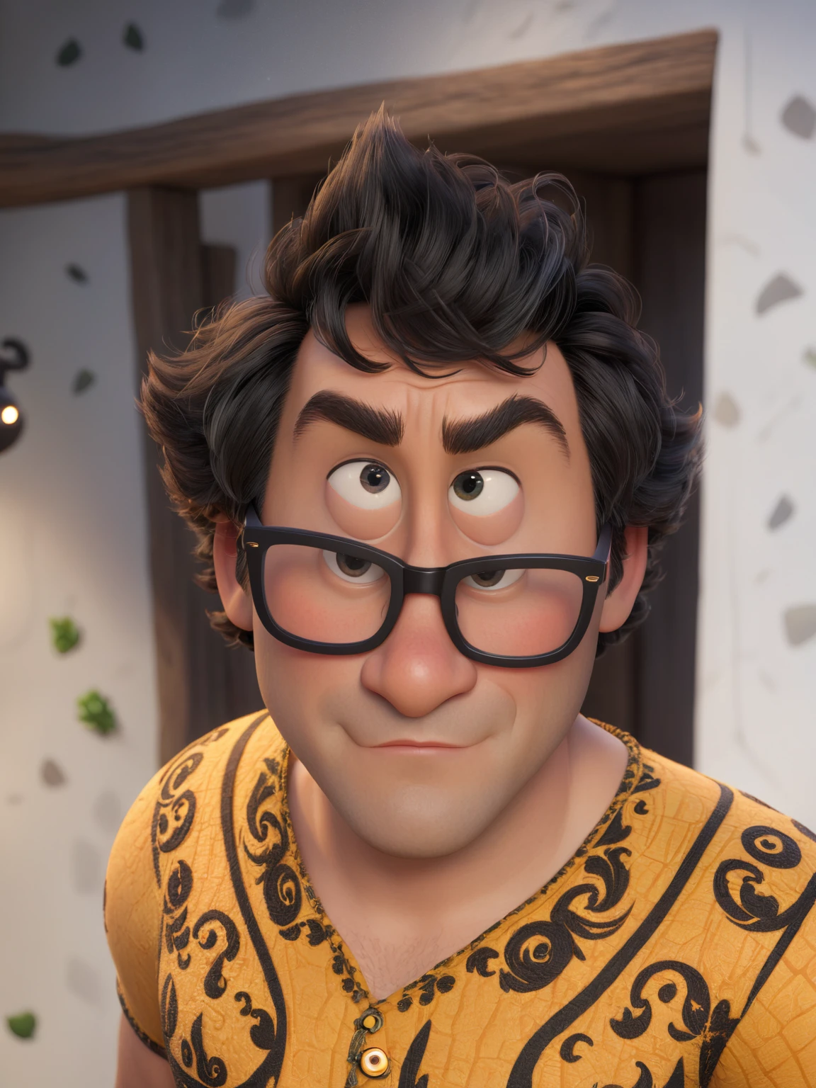 a man, disney, pixar, (Pixar style), Disney style, (masterpiece:1.2), (best quality) (detailed skin) (detailed texture) (8k) (cinematic lighting) (sharp focus)
