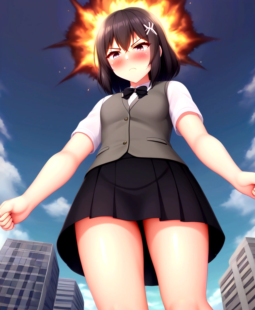 Giantess becomes super-giant、naked、Giant woman、Giant Woman、smile、Laughing woman、Low - Angle、Person looking up at the sky from the ground々、Distant view of the big city、Destroyed City、collapsing buildings、fire、Black smoke、Dark atmosphere、fear、Fleeing crowd、Disaster、Nipple details、Chest details、Female organ、Masturbation、masturbation behavior、大迫力のMasturbationシーン、Ecstasy face、Ahegao、Hold your chest with your hands、Breast milk spurting out、dynamic depiction、Massive acts of vandalism、Insert a Skyscraper、Breaker、Earth Echo、Shaking Body、Shaking screen、Ground cracking、Destroyed Army、エロcomics、Tanks and fighter planes resist giant women、battlefield、The soldiers are fighting、highest quality、HQ、Big City Tokyo、Vibrant、incontinence、Inside the vagina、comics、Speech bubble、Dialogue、Intense sound effects、Loud sound、Roar