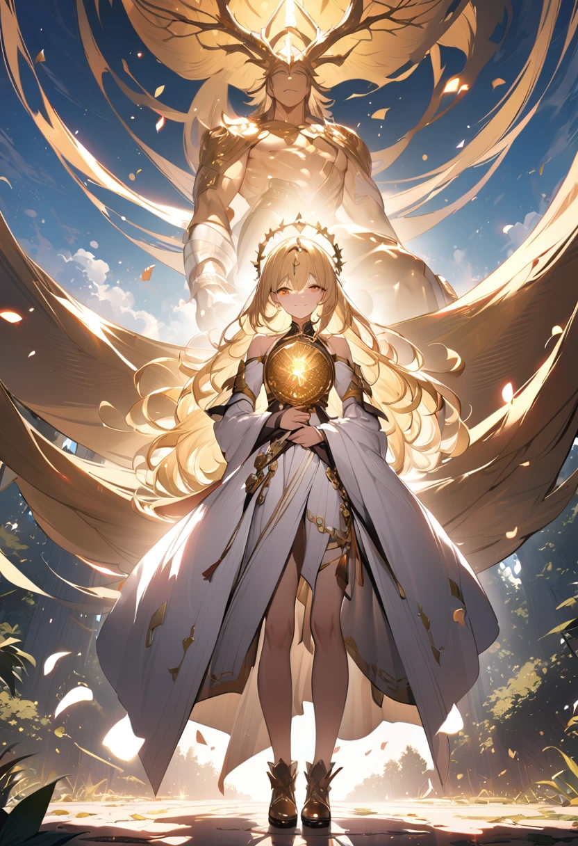 (Highly detailed CG Unity 8k wallpaper), The most beautiful works of art in the world, The queen of the sandbox sits on her throne in the distance、Sand castles、Crown of Sand