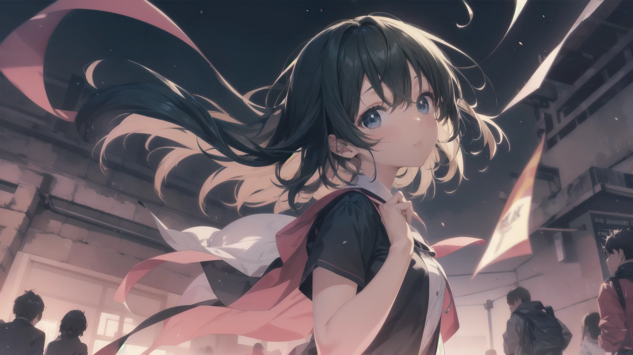 Super high quality by Art God, Very detailed, High resolution, Anime Moe Art Style, Best Anime 8K Konachan Wallpaper, pixiv Contest Winner, Perfect Anatomy, break,(Please draw a girl walking sleepily to school... ),break, One Girl, (alone,change,,:1.3),Complete limbs, Full Finger,, The charm of androgyny, (Very short hair), Sleeping hair, Messy Hair, Flat Chest, Small Ass, Between the legs, Small eyes,Beautiful and elegant dark eyes, Well-proportioned iris and pupil, Disgusted Eyes, High resolutionの詳細な髪, , skirt, School Area. break,Very detailed肌, Best lighting by famous artists, 8K, shape,
