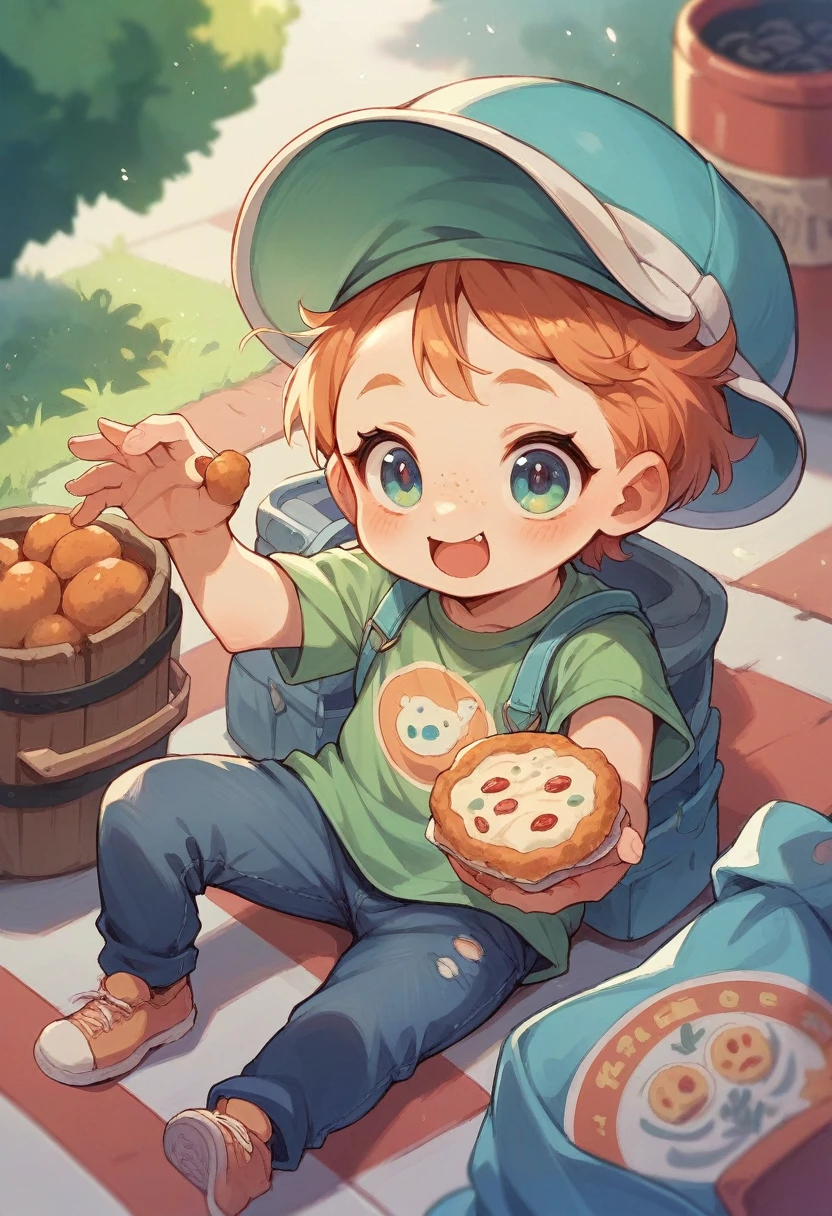 Cute baby food road accident safety