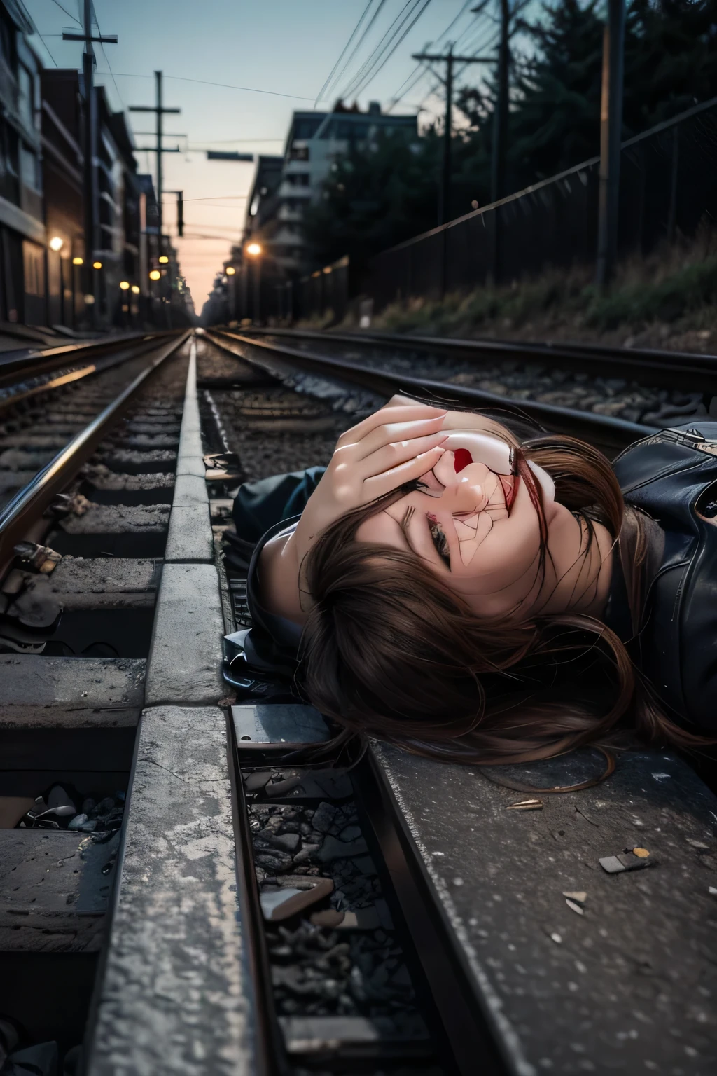I was walking home when I was pushed onto the train tracks.. The impact cut me in half. I felt indescribable pain, and everything went dark.