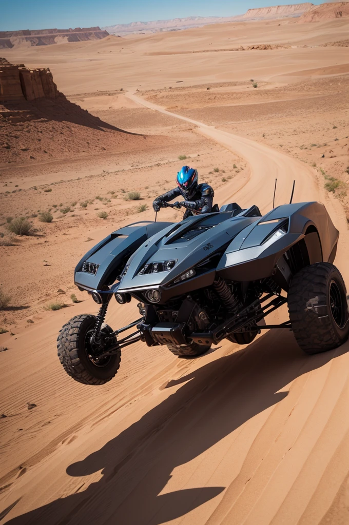 Me turning into a big robot in the desert