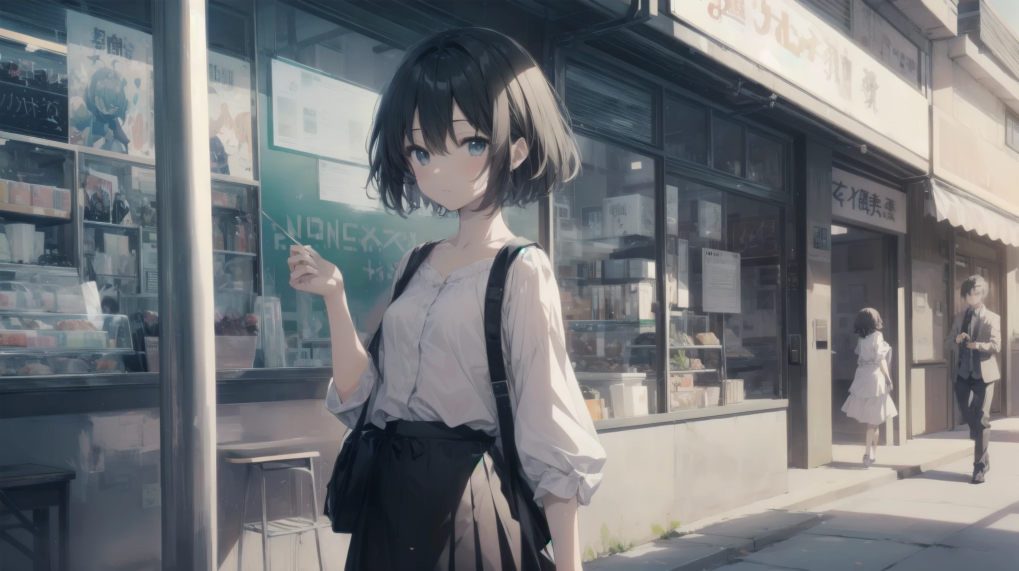 Super high quality by Art God, Very detailed, High resolution, Anime Moe Art Style, Best Anime 8K Konachan Wallpaper, pixiv Contest Winner, Perfect ???????, break,(Please draw a girl walking sleepily to school... ),break, One Girl, (alone,change,,13 years old:1.3),Complete limbs, Full Finger,, The charm of androgyny, (Very short hair), Sleeping hair, Messy Hair, Flat Chest, Small Ass, Between the legs, Small eyes,Beautiful and elegant dark eyes, Well-proportioned iris and pupil, Disgusted Eyes, High resolutionの詳細な髪, , skirt, School Area. break,Very detailed肌, Best lighting by famous artists, 8K, shape,