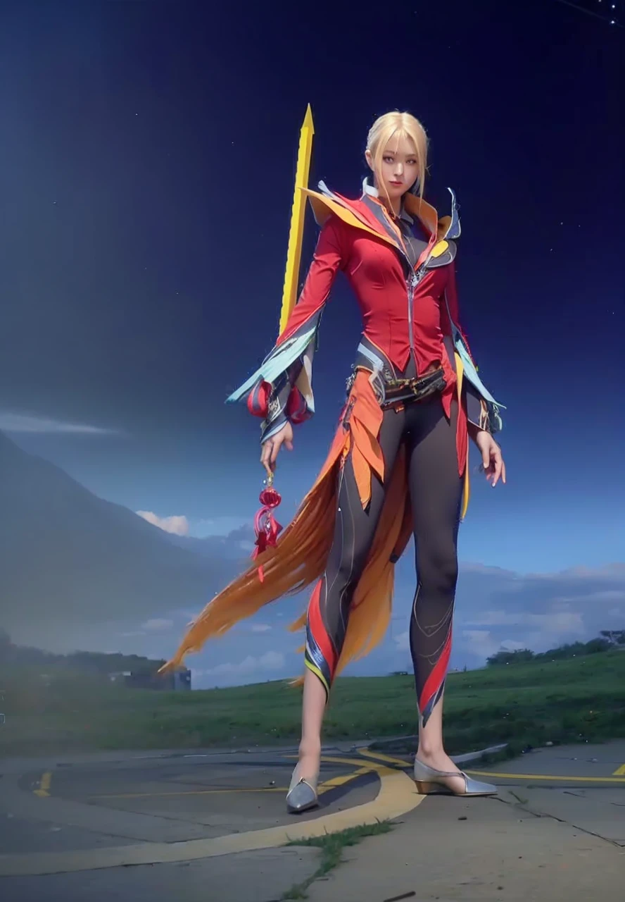 mix4, 20d, solo, long_hair, shirt, dress, high_heels, full_body, look_at_viewer, (8k, RAW photo, best quality, mastery:1.2), (realistic, photo-realistic:1.37), professional lighting, photon mapping, light energy transfer, physically based rendering,