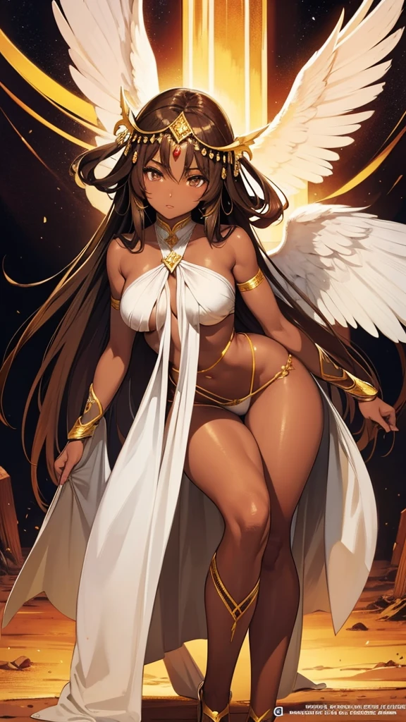 Brown skin Beautiful War Goddess Sexy high leg Angel's wing Gal Angel Lewdな顔 Vulgar tattoos Lewd Fallen Angel The despised angel Vulgar pose Spread your legs Fallen Angel使 Pleasure Fall Fallen War Goddess Big Breasts