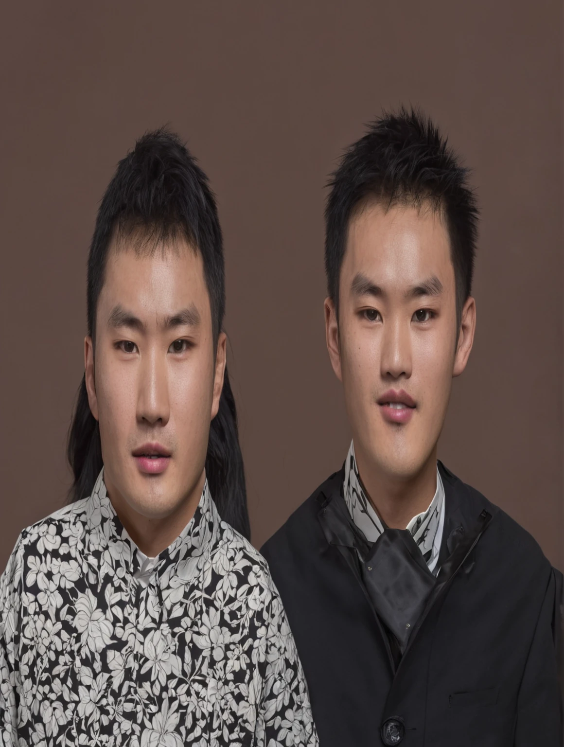 ID photo of a young Asian man wearing a white shirt without a tie and a black suit with large lapels,high resolution,Best quality,masterpiece,超high resolution,(Honesty:1.4),RAW photos