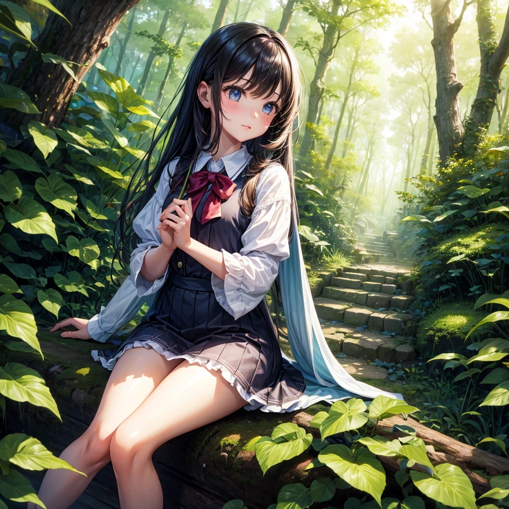  girl in a magical forest